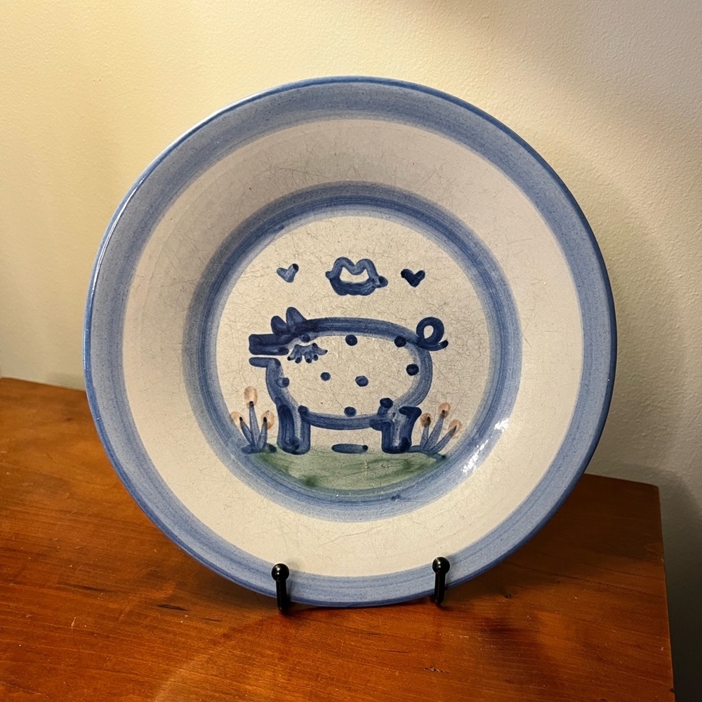 M.A.Hadley Pottery Pig Lunch Plate
